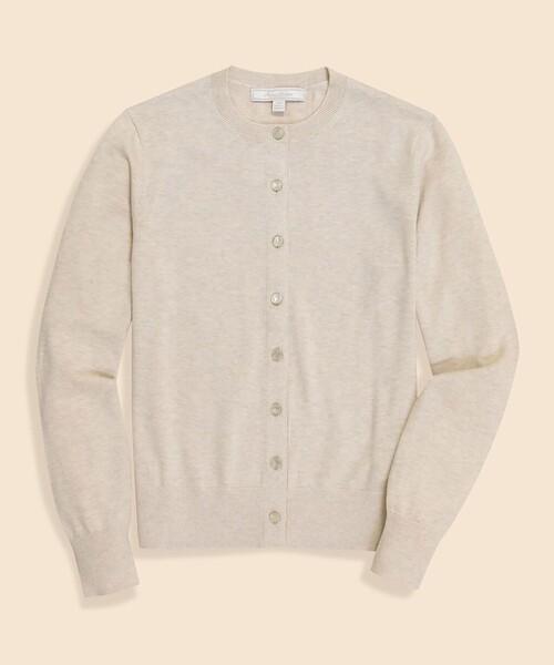 BROOKS BROTHERS(ブルックスブラザーズ)の「スーピマコットン クルーネック カーディガン(カーディガン/ボレロ・レディース・ライム/ベージュ/イエロー/ライトブルー/ライトピンク・LARGE/SMALL/X-SMALL/MEDIUM)」の2枚目の写真