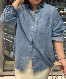 LOUNGEDRESS | 【@_shirabe.s_コラボ】シアーデニムタックシャツ(シャツ/ブラウス)