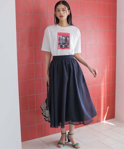 組曲 S(クミキョク チイサイサイズ)の「チャットフォト Tシャツ(Tシャツ/カットソー・レディース・ホワイト系/ピンク系・S2)」の9枚目の写真