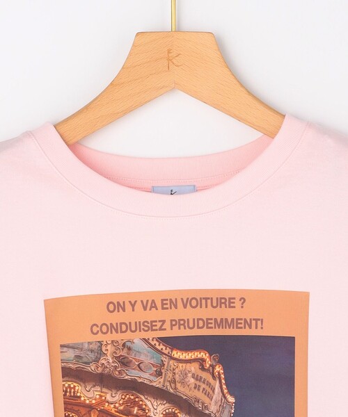 組曲 S(クミキョク チイサイサイズ)の「チャットフォト Tシャツ(Tシャツ/カットソー・レディース・ホワイト系/ピンク系・S2)」の18枚目の写真