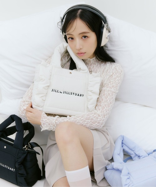 JILL by JILL STUART(ジルバイジルスチュアート)の「パフフリルトート(トートバッグ・レディース・ブラック/ブルー/ホワイト・FREE)」の7枚目の写真