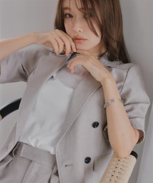 Petitjo（プッチージョ）の「小さいサイズ　麻調ハーフスリーブジャケット　低身長さん・小柄女性（カバーオール）」