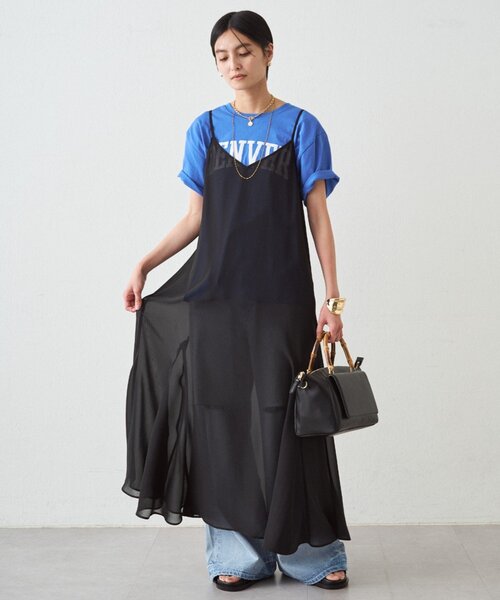 LOUNGEDRESS（ラウンジドレス）の「シアーキャミワンピース（ワンピース・レディース・ブラック・FREE）」の3枚目の写真