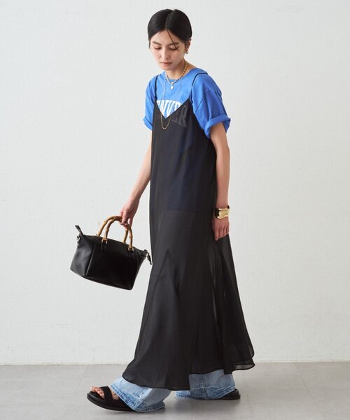LOUNGEDRESS（ラウンジドレス）の「シアーキャミワンピース（ワンピース・レディース・ブラック・FREE）」の4枚目の写真
