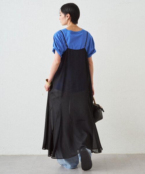 LOUNGEDRESS（ラウンジドレス）の「シアーキャミワンピース（ワンピース・レディース・ブラック・FREE）」の5枚目の写真
