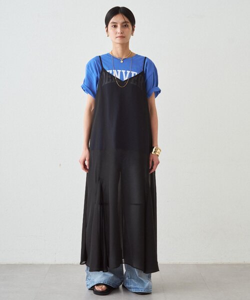 LOUNGEDRESS（ラウンジドレス）の「シアーキャミワンピース（ワンピース・レディース・ブラック・FREE）」の6枚目の写真