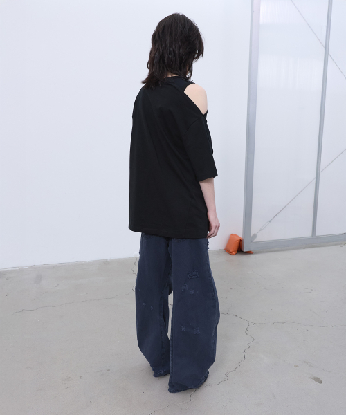 LCDC TM(エルシーディーシーティーエム)の「OPENED OVERSIZED T-SHIRT (BLACK)(Tシャツ/カットソー・レディース・その他・OS)」の3枚目の写真