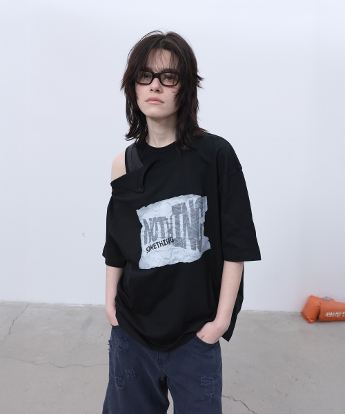 LCDC TM(エルシーディーシーティーエム)の「OPENED OVERSIZED T-SHIRT (BLACK)(Tシャツ/カットソー・レディース・その他・OS)」の5枚目の写真