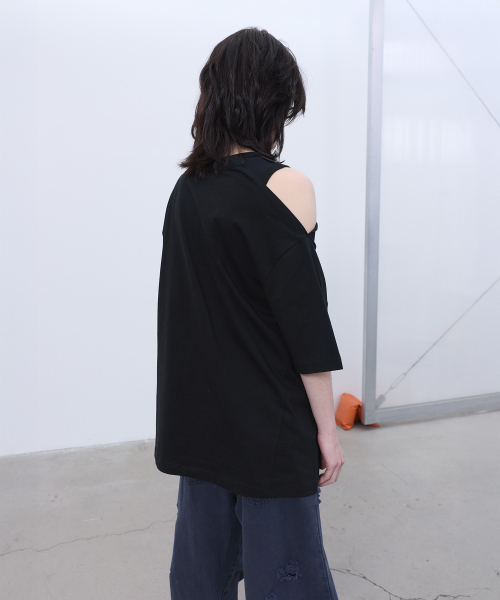 LCDC TM(エルシーディーシーティーエム)の「OPENED OVERSIZED T-SHIRT (BLACK)(Tシャツ/カットソー・レディース・その他・OS)」の7枚目の写真