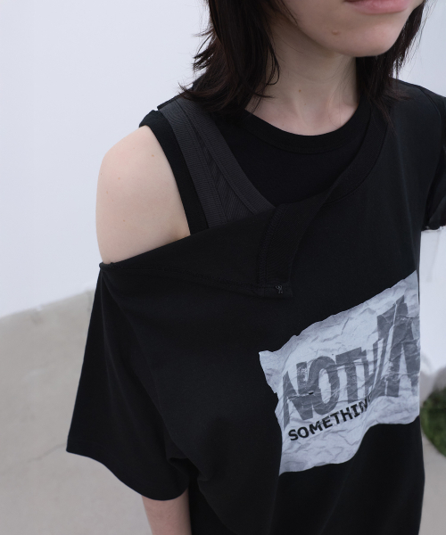 LCDC TM(エルシーディーシーティーエム)の「OPENED OVERSIZED T-SHIRT (BLACK)(Tシャツ/カットソー・レディース・その他・OS)」の9枚目の写真