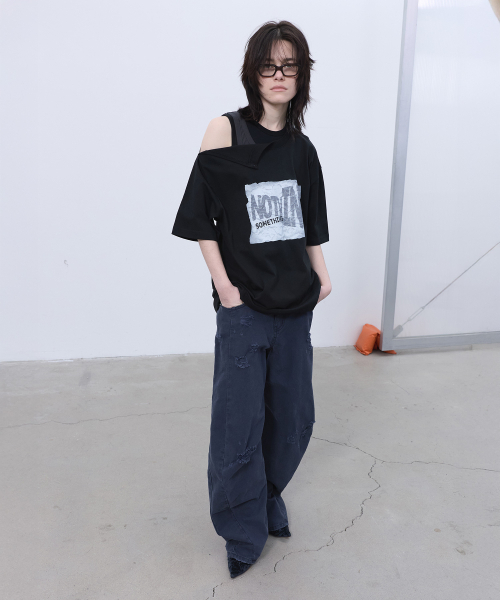 LCDC TM(エルシーディーシーティーエム)の「OPENED OVERSIZED T-SHIRT (BLACK)(Tシャツ/カットソー・レディース・その他・OS)」の10枚目の写真