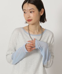 LAKOLE | 袖配色プルオーバー長袖 / 654808(Tシャツ/カットソー)