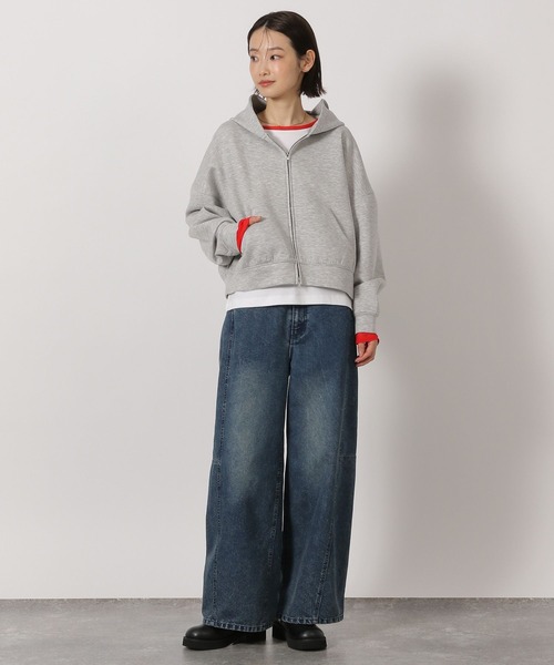 LAKOLE（ラコレ）の「袖配色プルオーバー長袖 / 654808（Tシャツ/カットソー・レディース・オフホワイト/グレー/ブラック・FREE）」の4枚目の写真