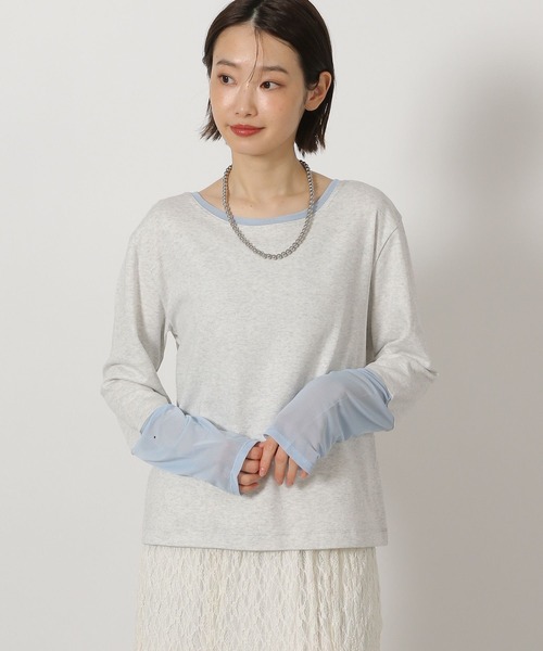 LAKOLE（ラコレ）の「袖配色プルオーバー長袖 / 654808（Tシャツ/カットソー・レディース・オフホワイト/グレー/ブラック・FREE）」の10枚目の写真