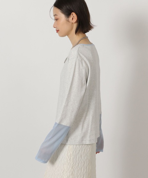 LAKOLE（ラコレ）の「袖配色プルオーバー長袖 / 654808（Tシャツ/カットソー・レディース・オフホワイト/グレー/ブラック・FREE）」の11枚目の写真