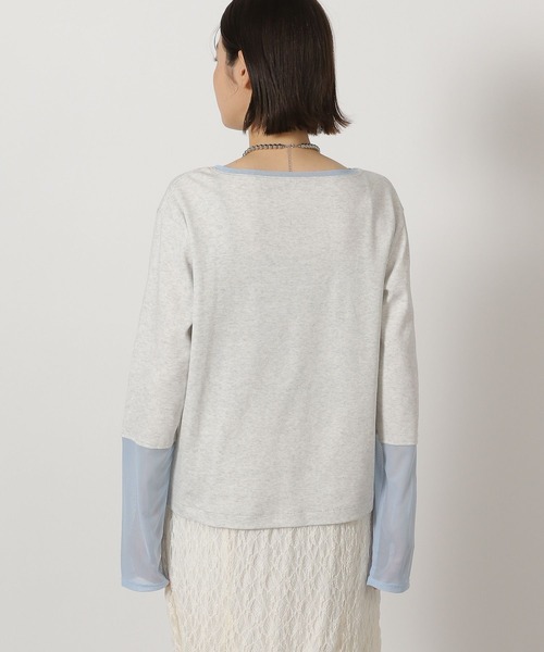 LAKOLE（ラコレ）の「袖配色プルオーバー長袖 / 654808（Tシャツ/カットソー・レディース・オフホワイト/グレー/ブラック・FREE）」の12枚目の写真