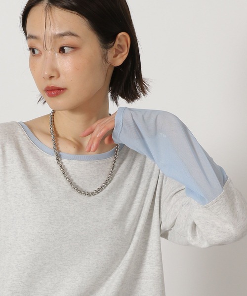 LAKOLE（ラコレ）の「袖配色プルオーバー長袖 / 654808（Tシャツ/カットソー・レディース・オフホワイト/グレー/ブラック・FREE）」の13枚目の写真