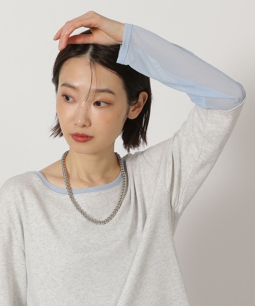 LAKOLE（ラコレ）の「袖配色プルオーバー長袖 / 654808（Tシャツ/カットソー・レディース・オフホワイト/グレー/ブラック・FREE）」の14枚目の写真