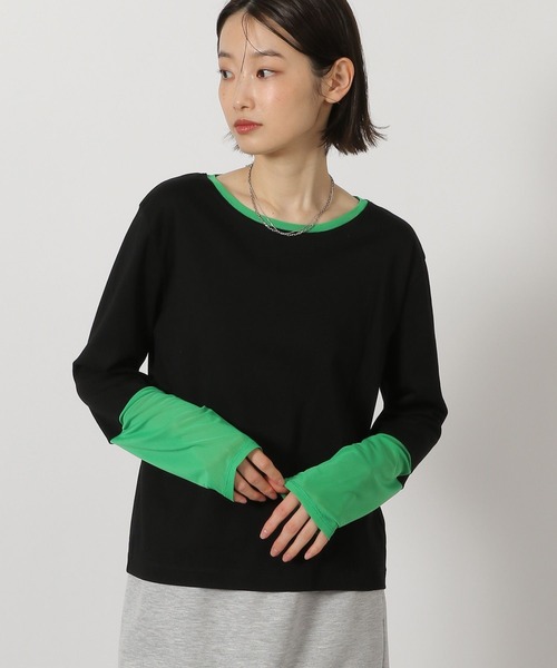 LAKOLE（ラコレ）の「袖配色プルオーバー長袖 / 654808（Tシャツ/カットソー・レディース・オフホワイト/グレー/ブラック・FREE）」の17枚目の写真