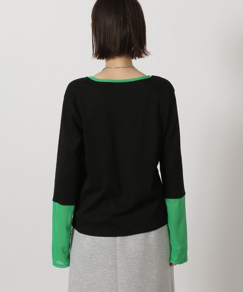 LAKOLE（ラコレ）の「袖配色プルオーバー長袖 / 654808（Tシャツ/カットソー・レディース・オフホワイト/グレー/ブラック・FREE）」の19枚目の写真