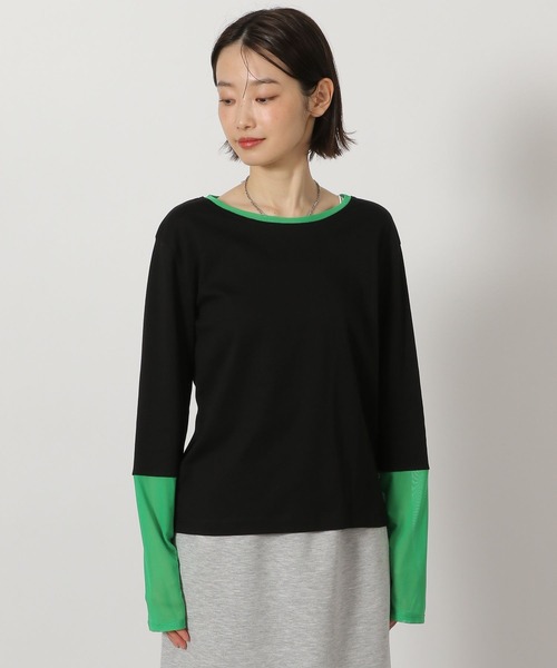 LAKOLE（ラコレ）の「袖配色プルオーバー長袖 / 654808（Tシャツ/カットソー・レディース・オフホワイト/グレー/ブラック・FREE）」の20枚目の写真