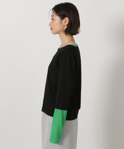 LAKOLE（ラコレ）の「袖配色プルオーバー長袖 / 654808（Tシャツ/カットソー・レディース・オフホワイト/グレー/ブラック・FREE）」の21枚目の写真