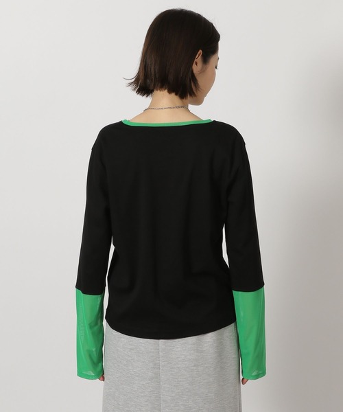 LAKOLE（ラコレ）の「袖配色プルオーバー長袖 / 654808（Tシャツ/カットソー・レディース・オフホワイト/グレー/ブラック・FREE）」の22枚目の写真