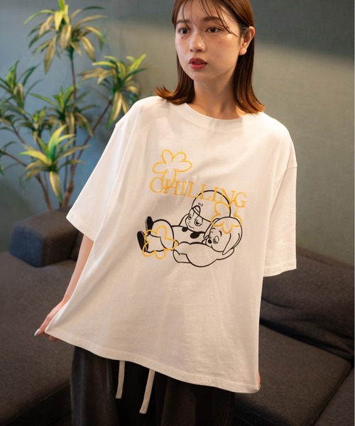 bashful base Oriental(バッシュフルベースオリエンタル)の「【bbO】バッシュフルくんCHILLING T(Tシャツ/カットソー・メンズ・ブラウン/ホワイト/ブラック・LARGE/MEDIUM/SMALL)」の8枚目の写真
