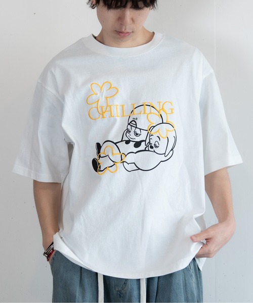 bashful base Oriental(バッシュフルベースオリエンタル)の「【bbO】バッシュフルくんCHILLING T(Tシャツ/カットソー・メンズ・ブラウン/ホワイト/ブラック・LARGE/MEDIUM/SMALL)」の12枚目の写真