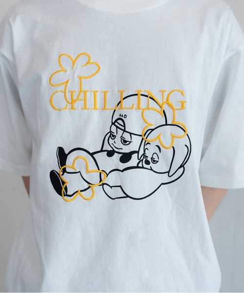 bashful base Oriental(バッシュフルベースオリエンタル)の「【bbO】バッシュフルくんCHILLING T(Tシャツ/カットソー・メンズ・ブラウン/ホワイト/ブラック・LARGE/MEDIUM/SMALL)」の13枚目の写真