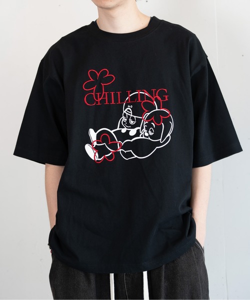 bashful base Oriental(バッシュフルベースオリエンタル)の「【bbO】バッシュフルくんCHILLING T(Tシャツ/カットソー・メンズ・ブラウン/ホワイト/ブラック・LARGE/MEDIUM/SMALL)」の19枚目の写真