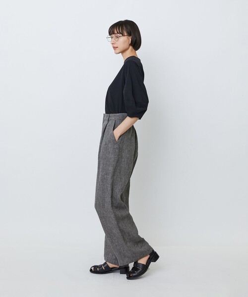LOISIR(ロワズィール)の「【MTサイズ有り】リネンツイルワイドパンツ(その他パンツ・レディース・ブラック系その他・M/MT)」の5枚目の写真