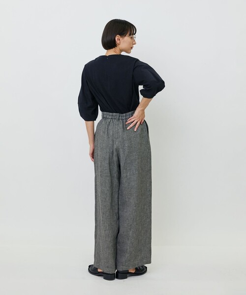 LOISIR(ロワズィール)の「【MTサイズ有り】リネンツイルワイドパンツ(その他パンツ・レディース・ブラック系その他・M/MT)」の6枚目の写真