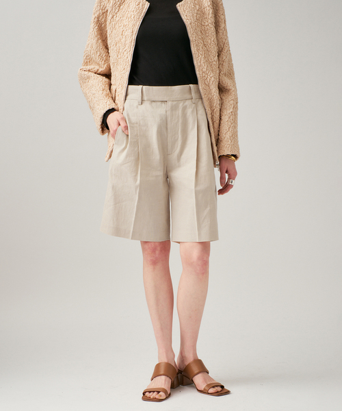 VERMEIL par iena（ヴェルメイユパーイエナ）の「Clean Linen ショーツ（その他パンツ・レディース・キャメル/ベージュ・38/36）」の2枚目の写真