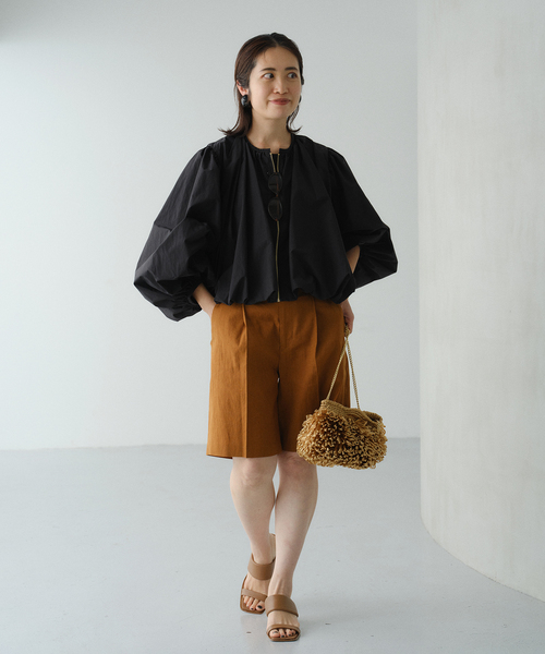 VERMEIL par iena（ヴェルメイユパーイエナ）の「Clean Linen ショーツ（その他パンツ・レディース・キャメル/ベージュ・38/36）」の21枚目の写真