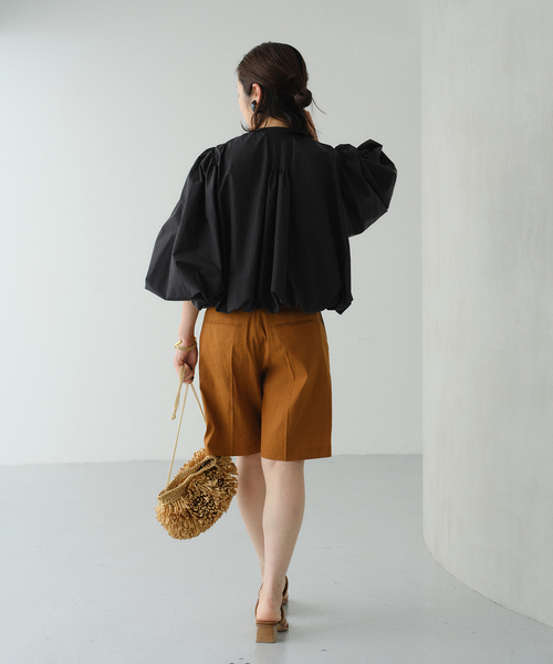 VERMEIL par iena（ヴェルメイユパーイエナ）の「Clean Linen ショーツ（その他パンツ・レディース・キャメル/ベージュ・38/36）」の3枚目の写真