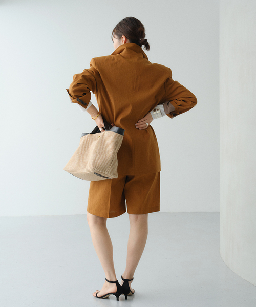 VERMEIL par iena（ヴェルメイユパーイエナ）の「Clean Linen ショーツ（その他パンツ・レディース・キャメル/ベージュ・38/36）」の12枚目の写真