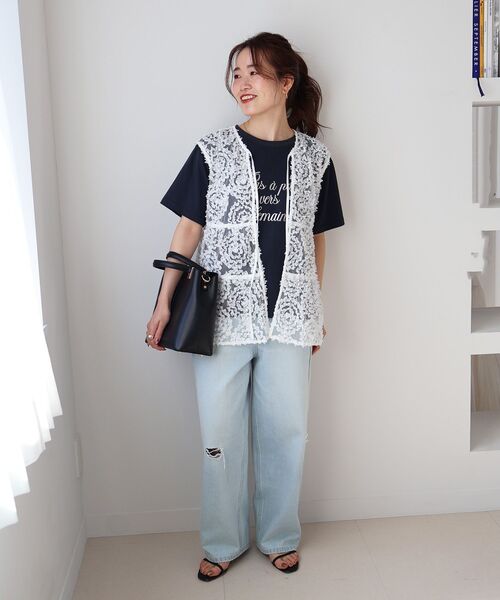 le.coeur blanc(ルクールブラン)の「TORRAZZO DONNA別注フラワーレースノースリ(シャツ/ブラウス・レディース・ホワイト/ブラック・38)」の17枚目の写真