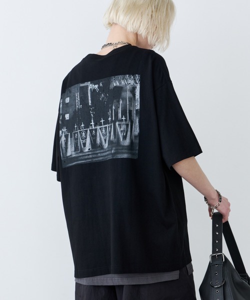 AIVER（アイバー）の「AIVER　S GRAVE S/S TEE (MONO)（Tシャツ/カットソー・メンズ・ブラック/チャコールグレー・SMALL/MEDIUM/LARGE）」の8枚目の写真