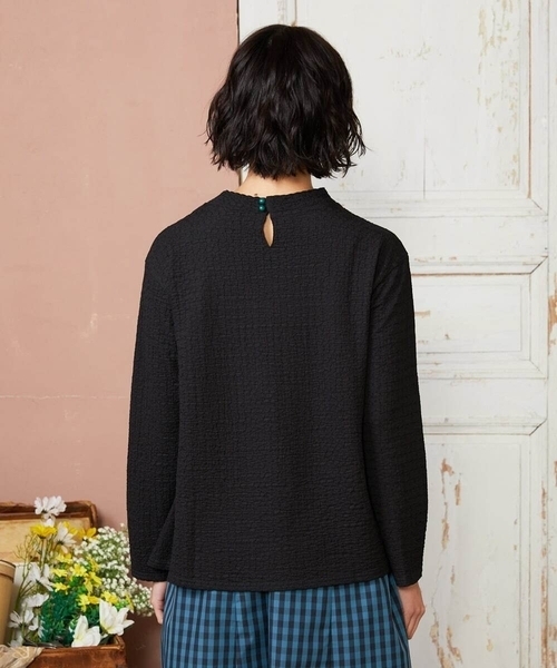 Jocomomola(ホコモモラ)の「Techos シャーリングカットソー(Tシャツ/カットソー・レディース・ブラック/ピンク・40)」の6枚目の写真