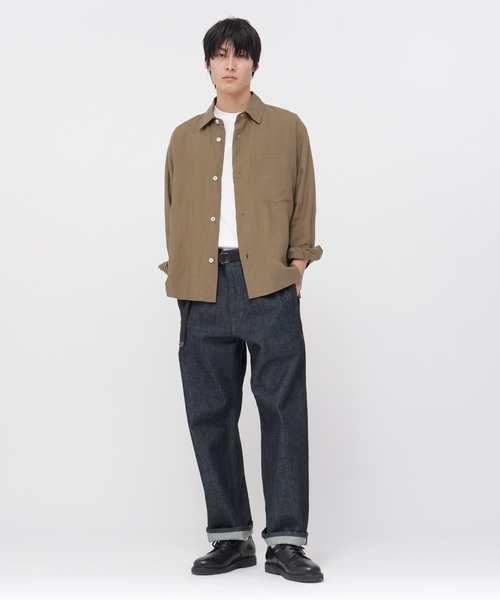 MARGARET HOWELL(マーガレットハウエル)の「SHIRTING LINEN(シャツ/ブラウス・メンズ・ブルー/ベージュ・SMALL/MEDIUM/LARGE/X-LARGE)」の3枚目の写真