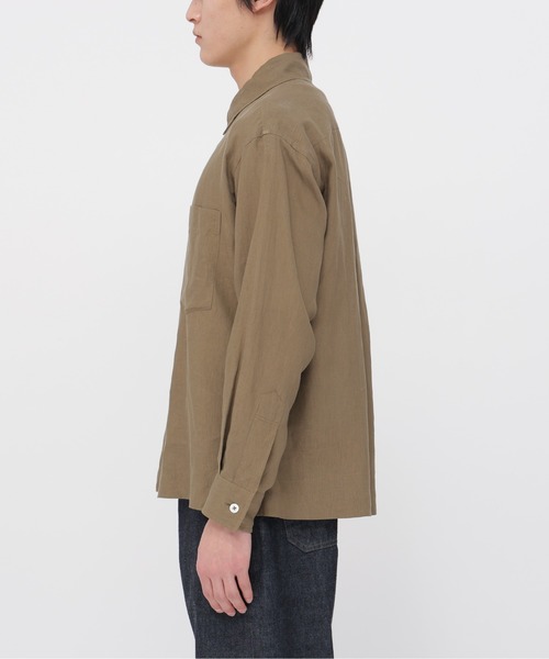 MARGARET HOWELL(マーガレットハウエル)の「SHIRTING LINEN(シャツ/ブラウス・メンズ・ブルー/ベージュ・SMALL/MEDIUM/LARGE/X-LARGE)」の4枚目の写真