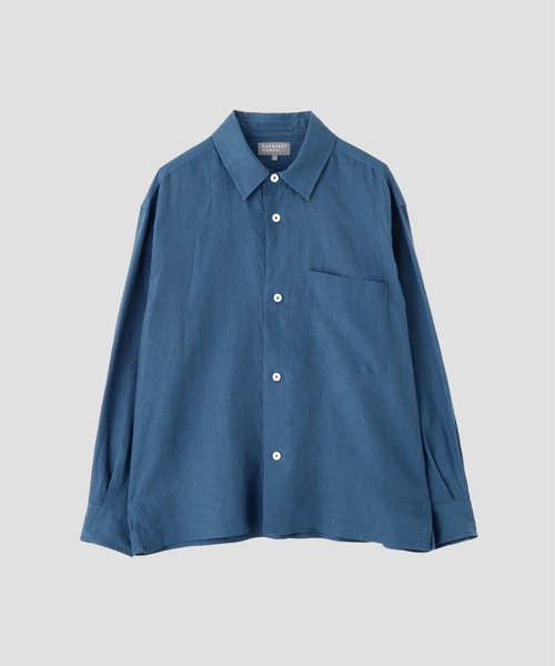 MARGARET HOWELL(マーガレットハウエル)の「SHIRTING LINEN(シャツ/ブラウス・メンズ・ブルー/ベージュ・SMALL/MEDIUM/LARGE/X-LARGE)」の8枚目の写真