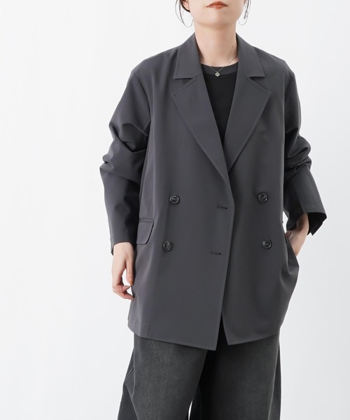 LUCA/LADY LUCK LUCA（ルカ/レディラックルカ）の「LC/LLL バックタックテーラージャケット（テーラードジャケット・レディース・チャコールグレー/グレイッシュベージュ・FREE）」の2枚目の写真