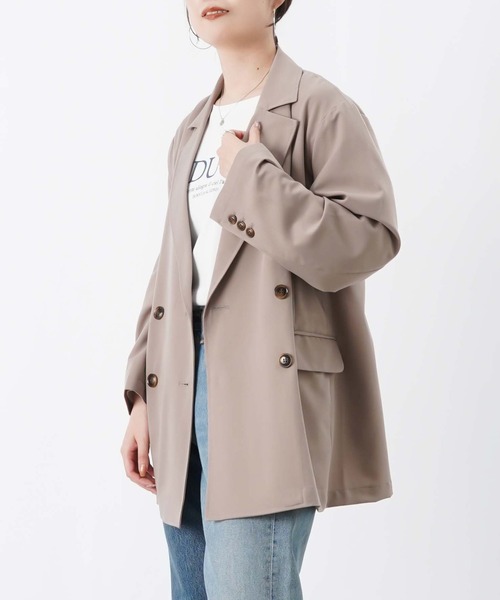LUCA/LADY LUCK LUCA（ルカ/レディラックルカ）の「LC/LLL バックタックテーラージャケット（テーラードジャケット・レディース・チャコールグレー/グレイッシュベージュ・FREE）」の13枚目の写真