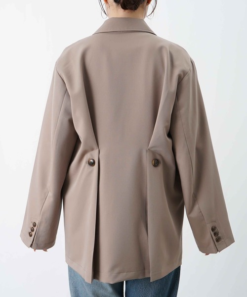 LUCA/LADY LUCK LUCA（ルカ/レディラックルカ）の「LC/LLL バックタックテーラージャケット（テーラードジャケット・レディース・チャコールグレー/グレイッシュベージュ・FREE）」の19枚目の写真