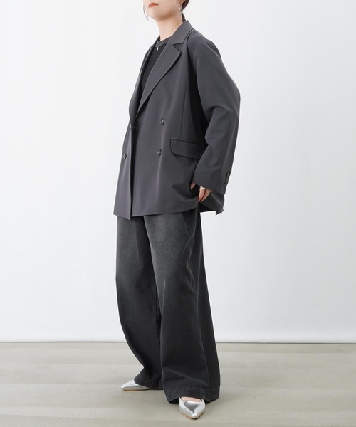 LUCA/LADY LUCK LUCA（ルカ/レディラックルカ）の「LC/LLL バックタックテーラージャケット（テーラードジャケット・レディース・チャコールグレー/グレイッシュベージュ・FREE）」の6枚目の写真
