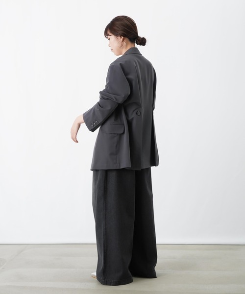 LUCA/LADY LUCK LUCA（ルカ/レディラックルカ）の「LC/LLL バックタックテーラージャケット（テーラードジャケット・レディース・チャコールグレー/グレイッシュベージュ・FREE）」の8枚目の写真