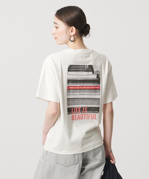 HANDTEX(ハンドテックス)の「【別注】<HANDTEX>BEAUTIFUL Tシャツ(Tシャツ/カットソー・レディース・ホワイト・F)」の1枚目の写真