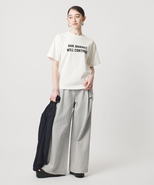 HANDTEX(ハンドテックス)の「【別注】<HANDTEX>BEAUTIFUL Tシャツ(Tシャツ/カットソー・レディース・ホワイト・F)」の2枚目の写真